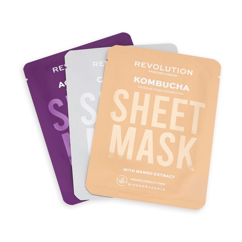 Pack Blemish Skin 3 Sheet mask Piel Mixtas – Revolution Skincare
