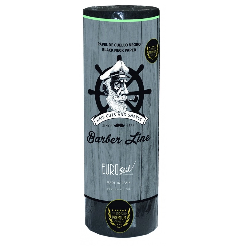 PAPEL DE CUELLO 5 ROLLOS NEGRO Barber Line